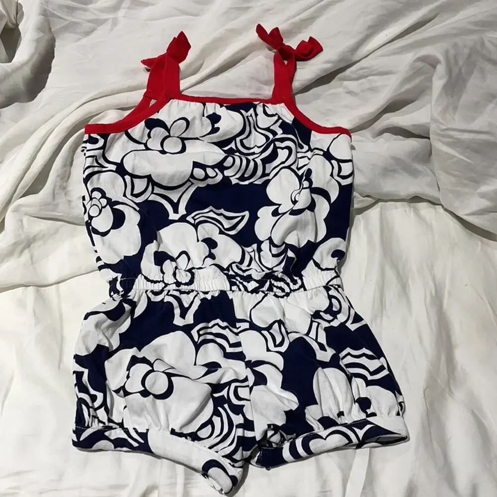 Gymboree 4t red white blue romper nwot